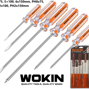 WOKIN 201805-طقم مفك 6 قطع يد بلاستيك