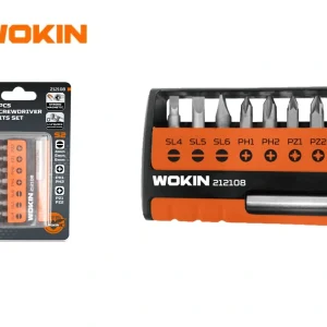 WOKIN 212108-طقم راس مفك مع قاعدة 8 قطع