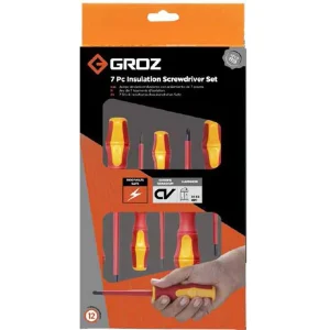GROZ SCDR/VDE/7/ST 7pc VDE Screwdriver Set طقم مفكات معزول