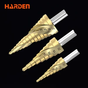 HARDEN 614143 3Pcs Step Drill Bit Set - طقم درل هرمي