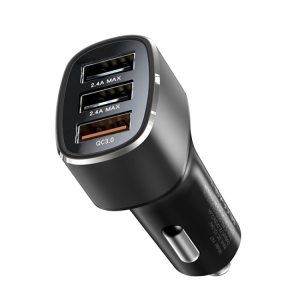 YESIDO Y46 42W 3 USB Port Car Fast Charger(Black)