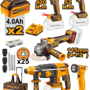 طقم 5 قطع COMBO  (مقدح عدد 2 + بتشون+دسك+ضوء عمل)