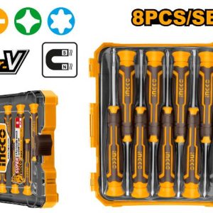 طقم مفكات الكتروني 8 قطع- INGCO