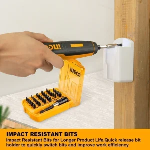 طقم رؤوس مفك 30 قطعة امباكت-INGCO