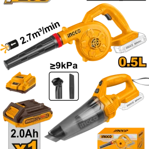 بلاور هواء+مكنسة بطارية 20V