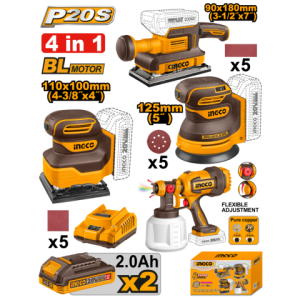 طقم بطارية اربع قطع (حف+دهان)